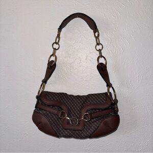 ASOS brown handbag with gold hardware